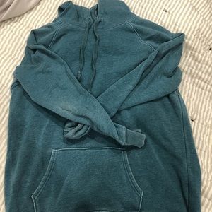 american eagle teal hoodie